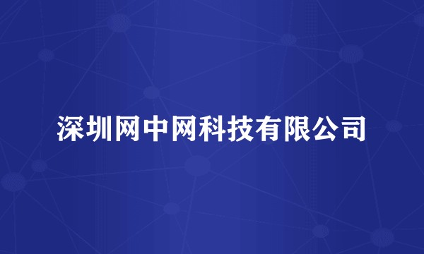 深圳网中网科技有限公司