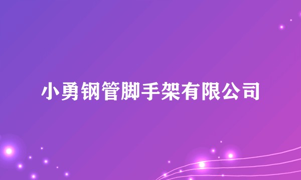 小勇钢管脚手架有限公司