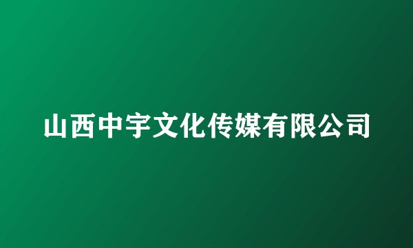 山西中宇文化传媒有限公司