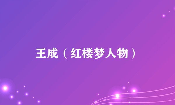 王成（红楼梦人物）