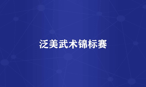 泛美武术锦标赛
