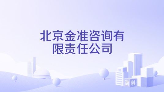 北京金准咨询有限责任公司