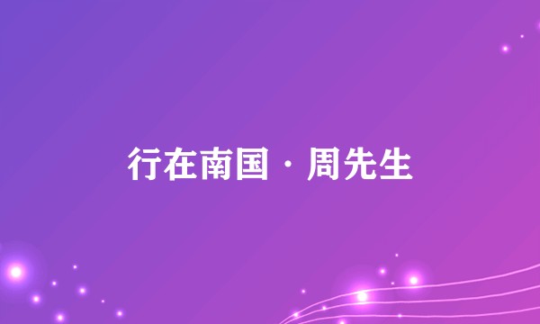 行在南国·周先生