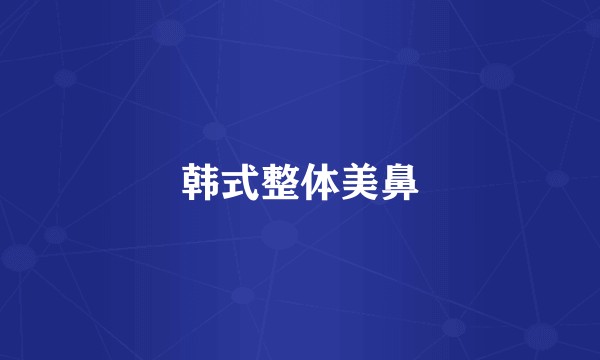 韩式整体美鼻