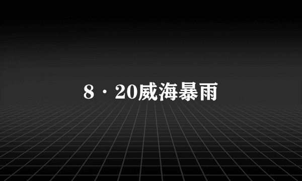 8·20威海暴雨