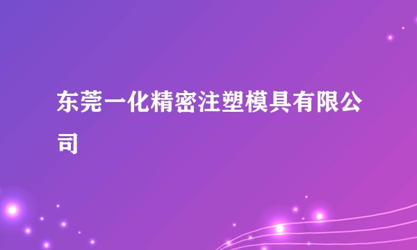 东莞一化精密注塑模具有限公司