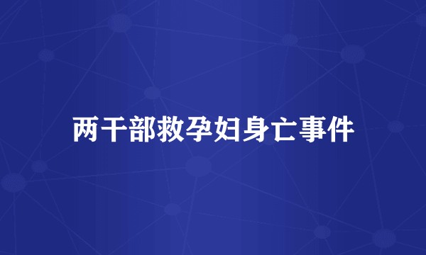 两干部救孕妇身亡事件