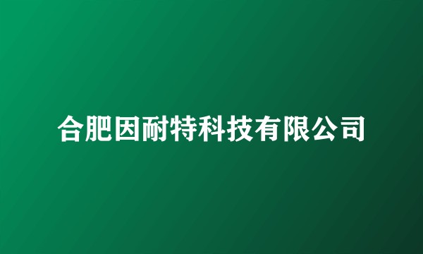 合肥因耐特科技有限公司