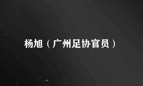 杨旭(广州足协官员)