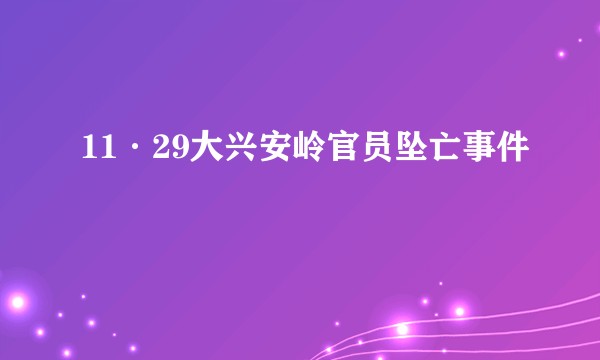 11·29大兴安岭官员坠亡事件
