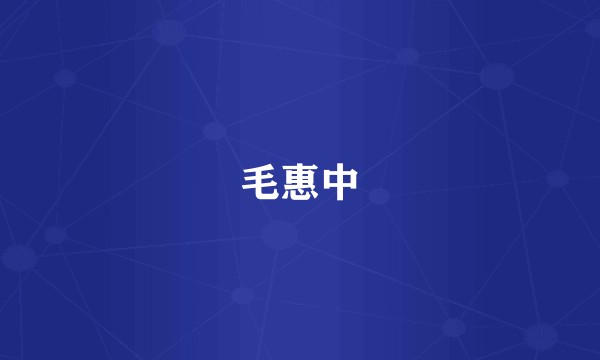 毛惠中