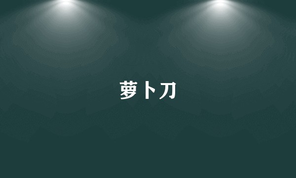萝卜刀
