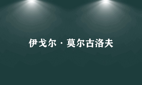 伊戈尔·莫尔古洛夫