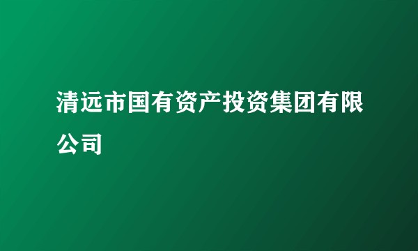 清远市国有资产投资集团有限公司