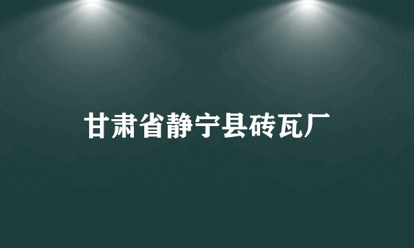 甘肃省静宁县砖瓦厂