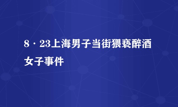 8·23上海男子当街猥亵醉酒女子事件