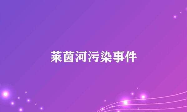 莱茵河污染事件