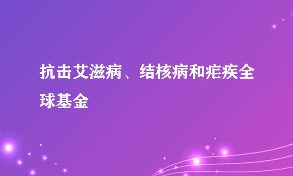 抗击艾滋病、结核病和疟疾全球基金