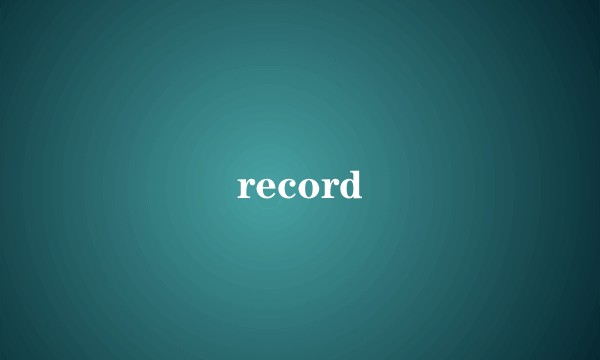 record