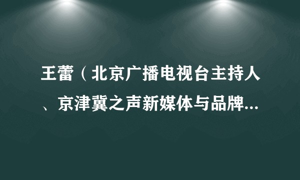 王蕾（北京广播电视台主持人、京津冀之声新媒体与品牌运营部主任）