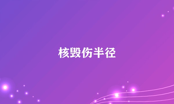 核毁伤半径