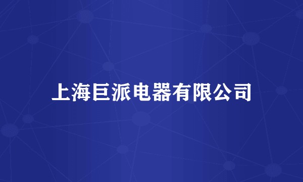 上海巨派电器有限公司