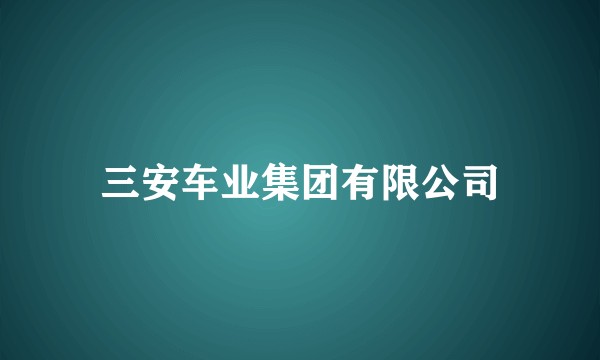 三安车业集团有限公司