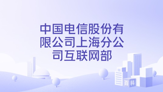 中国电信股份有限公司上海分公司互联网部