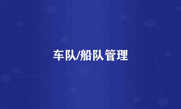 车队/船队管理