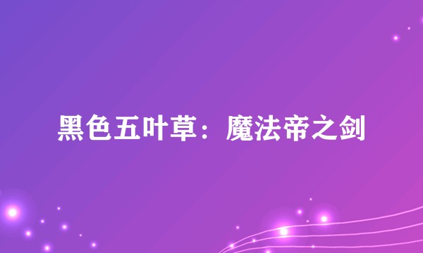 黑色五叶草：魔法帝之剑