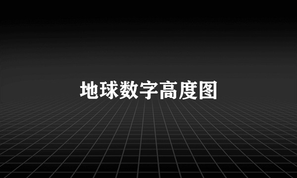 地球数字高度图