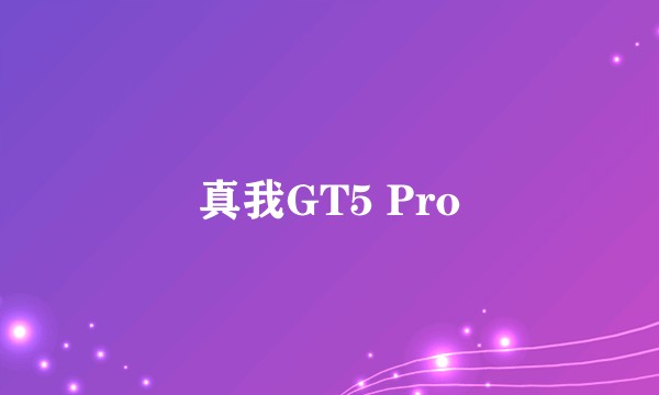 真我GT5 Pro