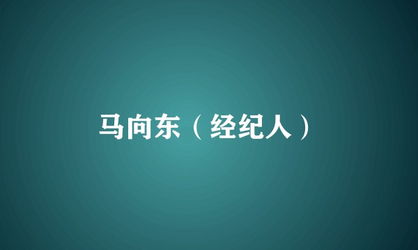 马向东(经纪人)