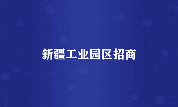 新疆工业园区招商