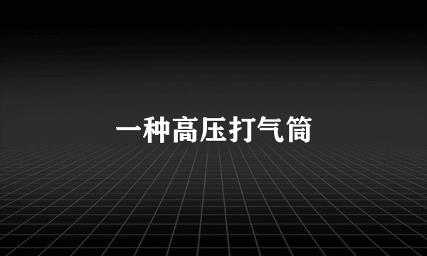 一种高压打气筒