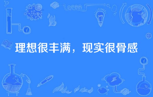 理想很丰满，现实很骨感