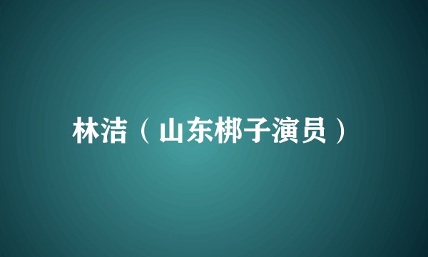林洁（山东梆子演员）