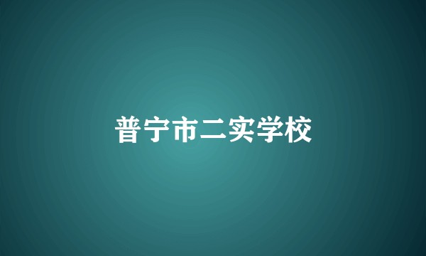 普宁市二实学校