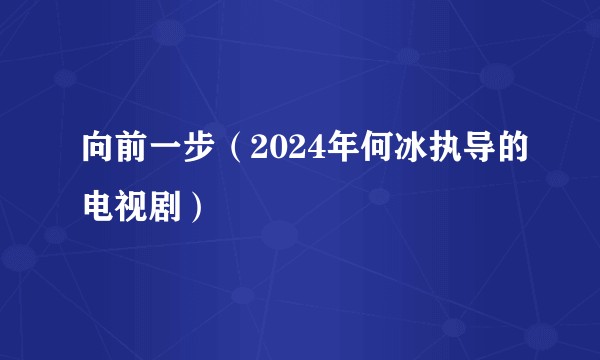向前一步（2024年何冰执导的电视剧）