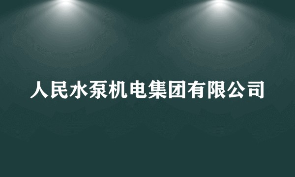 人民水泵机电集团有限公司