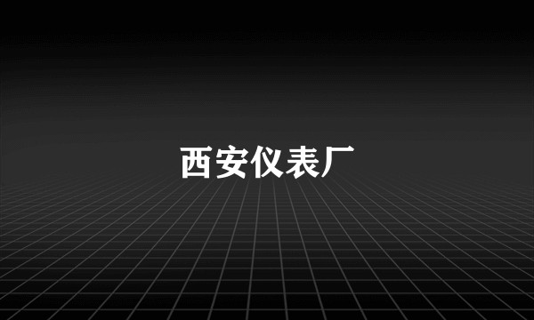 西安仪表厂