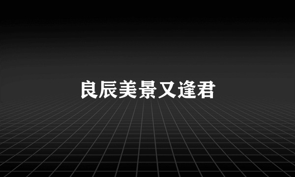 良辰美景又逢君