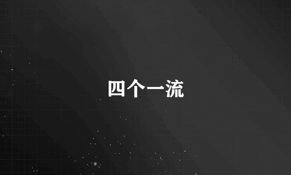 四个一流