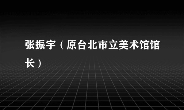 张振宇（原台北市立美术馆馆长）