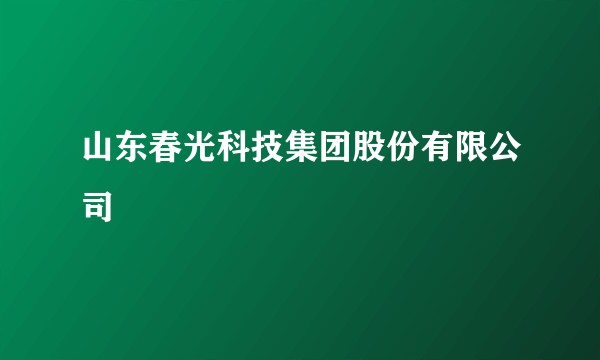 山东春光科技集团股份有限公司