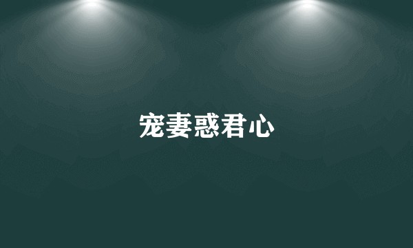 宠妻惑君心