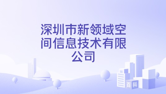深圳市新领域空间信息技术有限公司