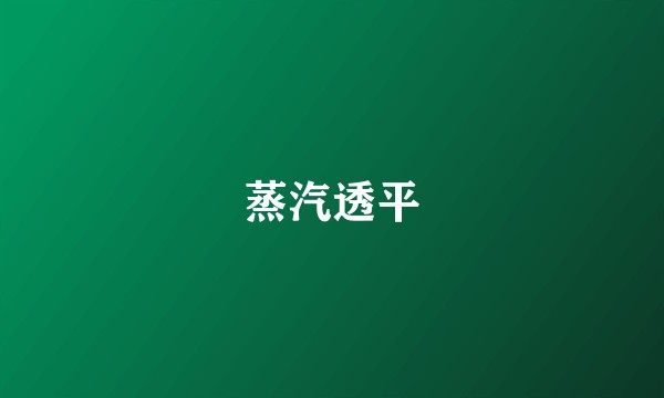 蒸汽透平