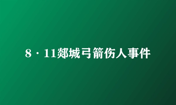 8·11郯城弓箭伤人事件
