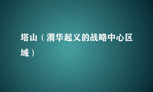 塔山（渭华起义的战略中心区域）